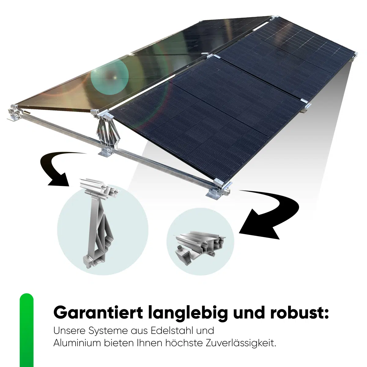 Schletter (SL-Rack) - PV Unterkonstruktion 15° Flachdach 24 Module – Bild 3