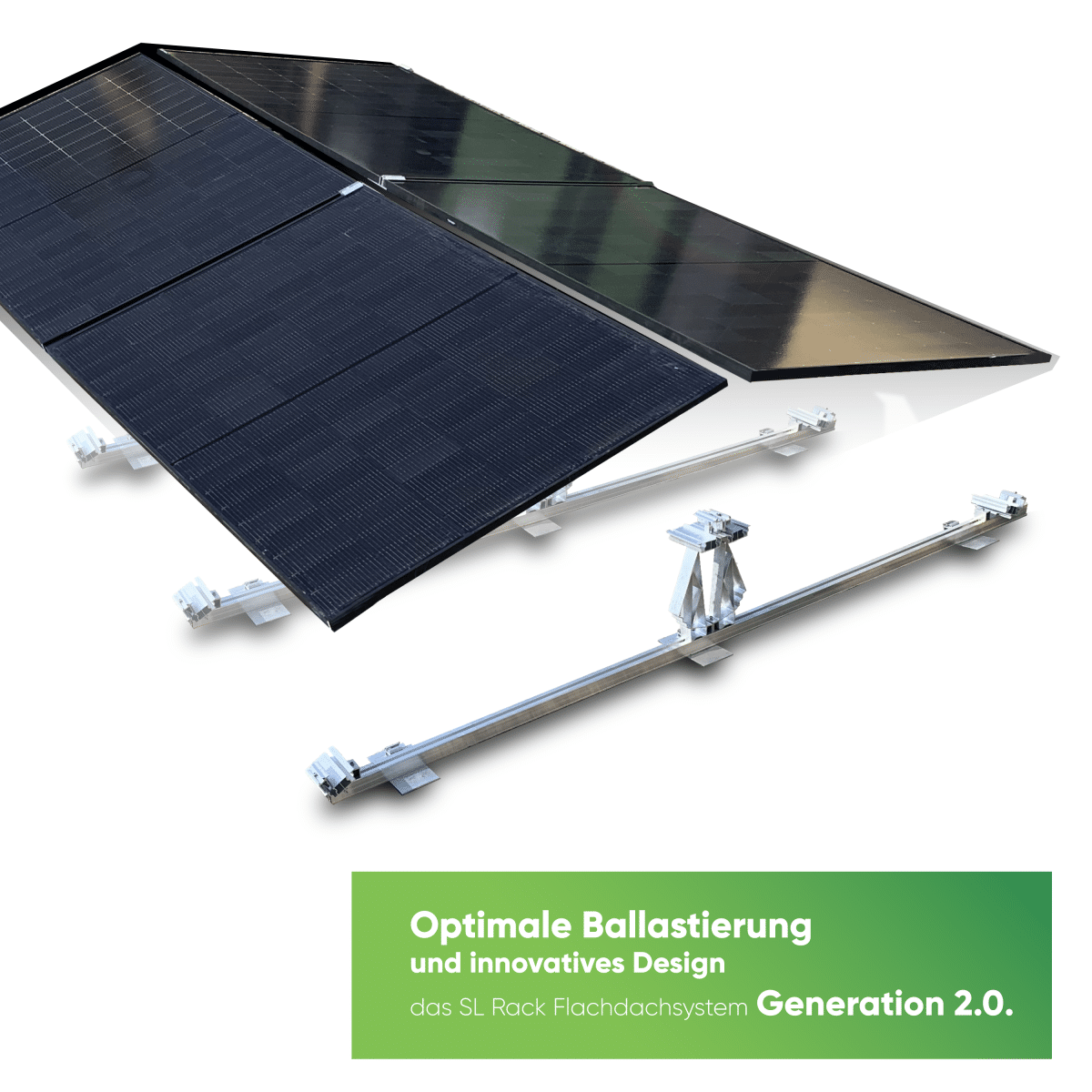 Schletter (SL-Rack) - PV Unterkonstruktion 15° Flachdach 24 Module – Bild 4