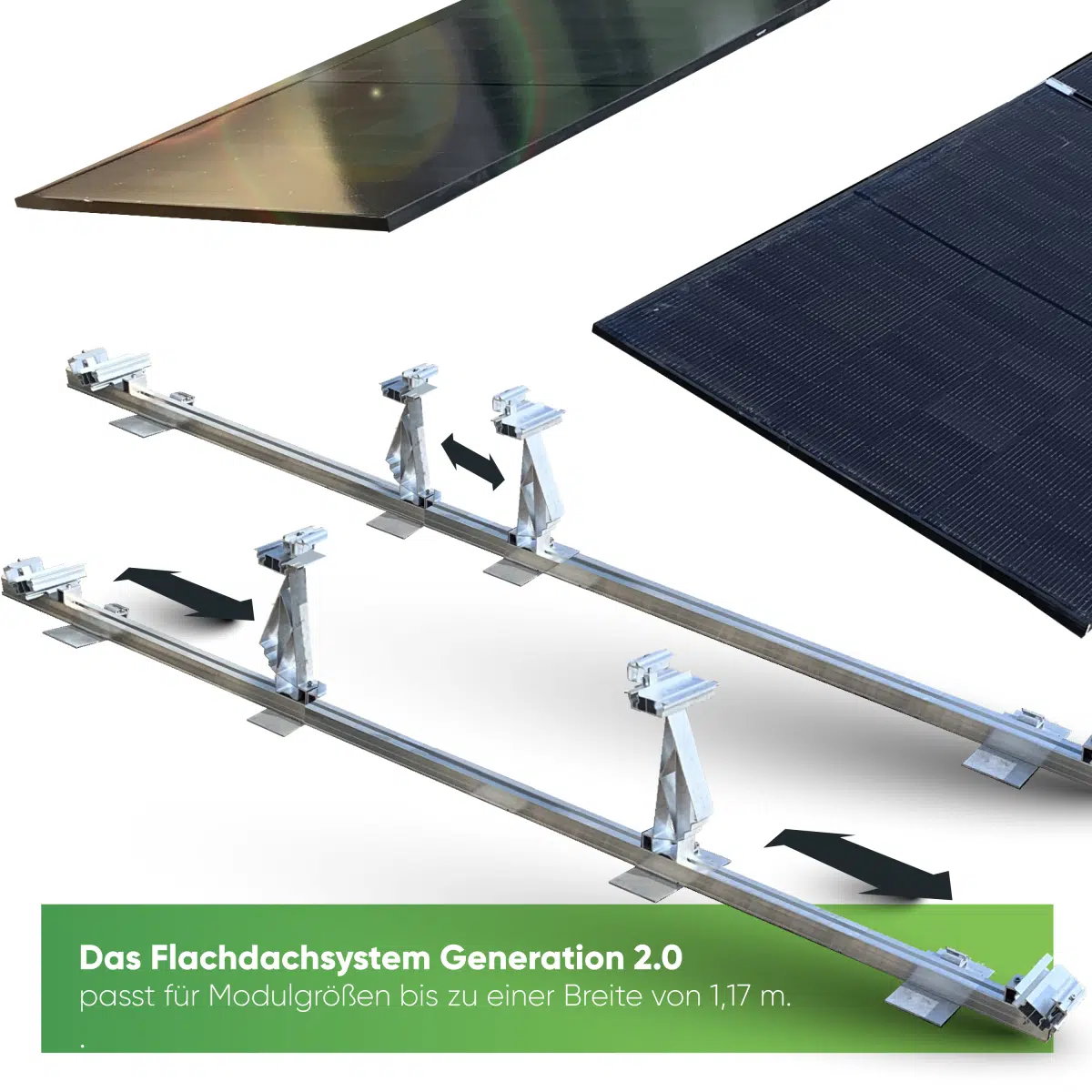 Schletter (SL-Rack) - PV Unterkonstruktion 15° Flachdach 24 Module – Bild 5