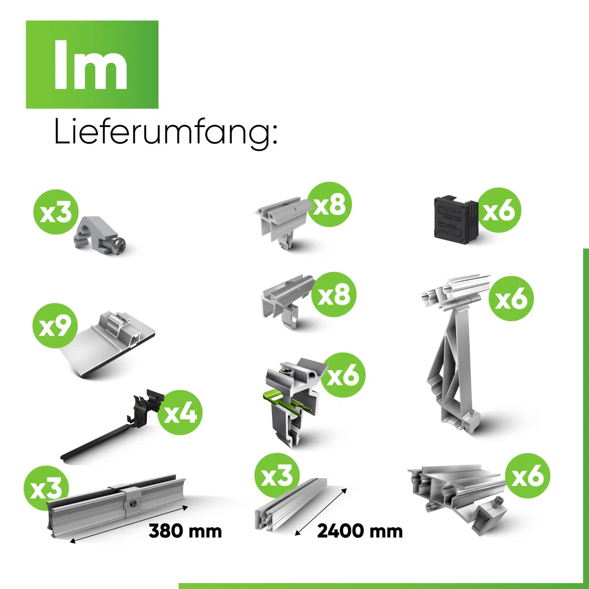 Schletter (SL-Rack) - PV Unterkonstruktion 15° Flachdach 24 Module – Bild 6
