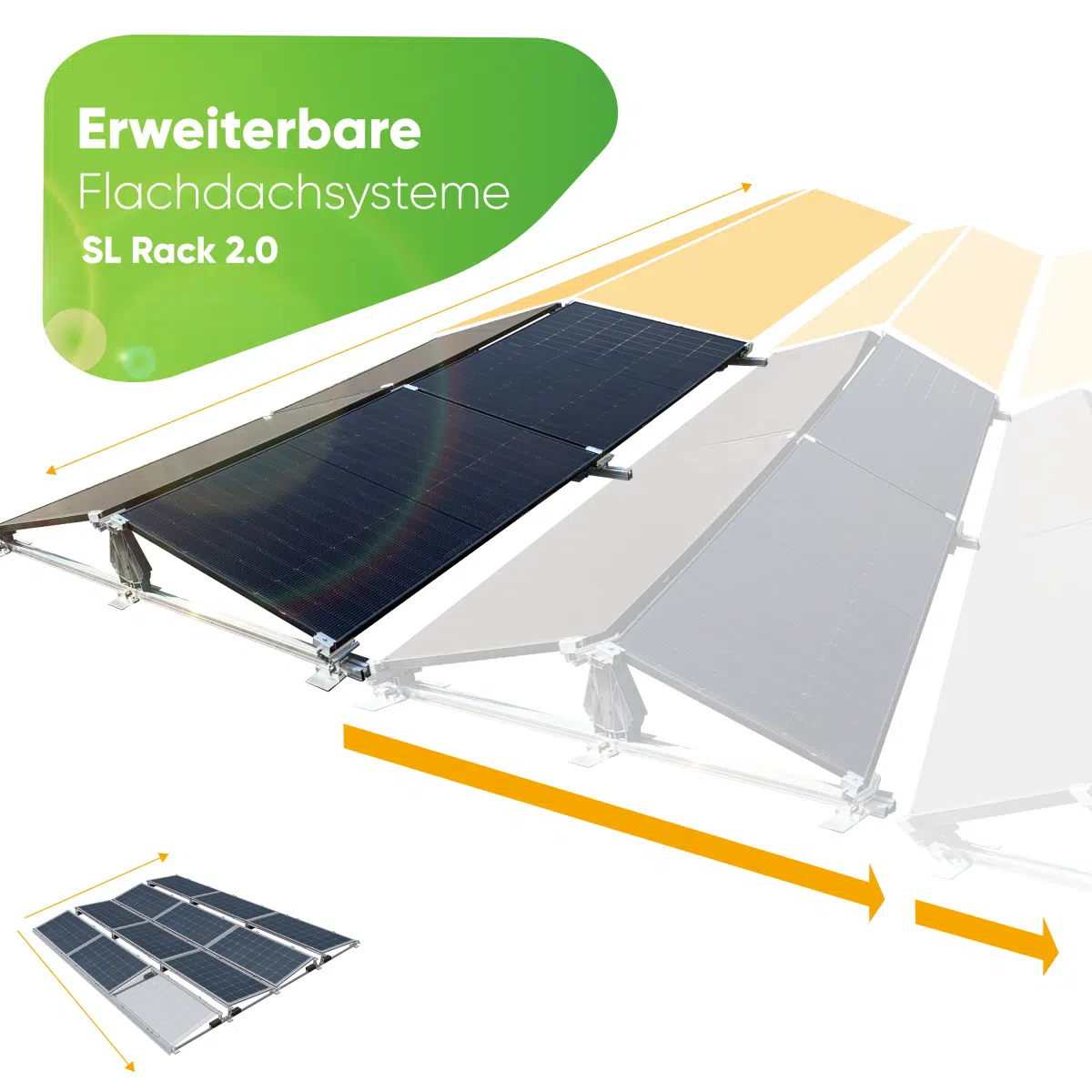 Schletter (SL-Rack) - PV Unterkonstruktion 15° Flachdach 24 Module – Bild 7