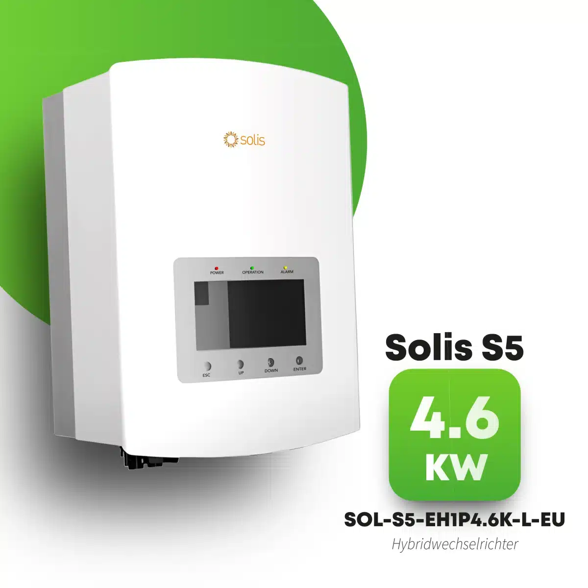 Solis S5 4,6kW Hybrid-Wechselrichter EH1P SOL-S5-EH1P4.6K-L-EU