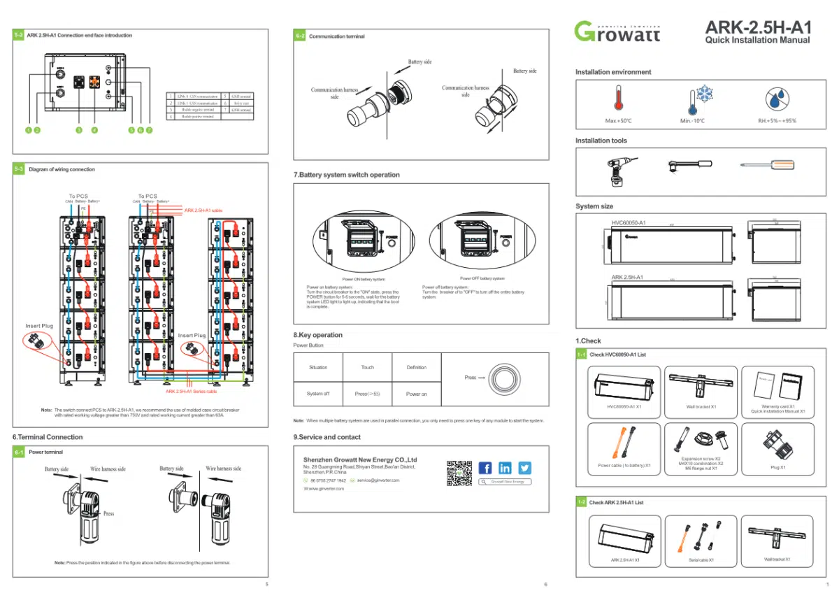 Growatt - ARK-2.5H-A2 HV Kabel Set – Bild 3