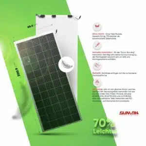 310W SUNMAN Flexibles Solarmodul Flex SMF310M-5X12DW