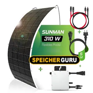310W Balkonkraftwerk Set - Flexible SUNMAN Module (310Wp) - Hoymiles HMS-500
