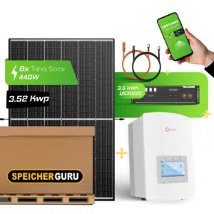 3,52 kWp Photovoltaikanlage Trina Solar mit 3,5 kWh Batteriespeicher Pylontech US3000C