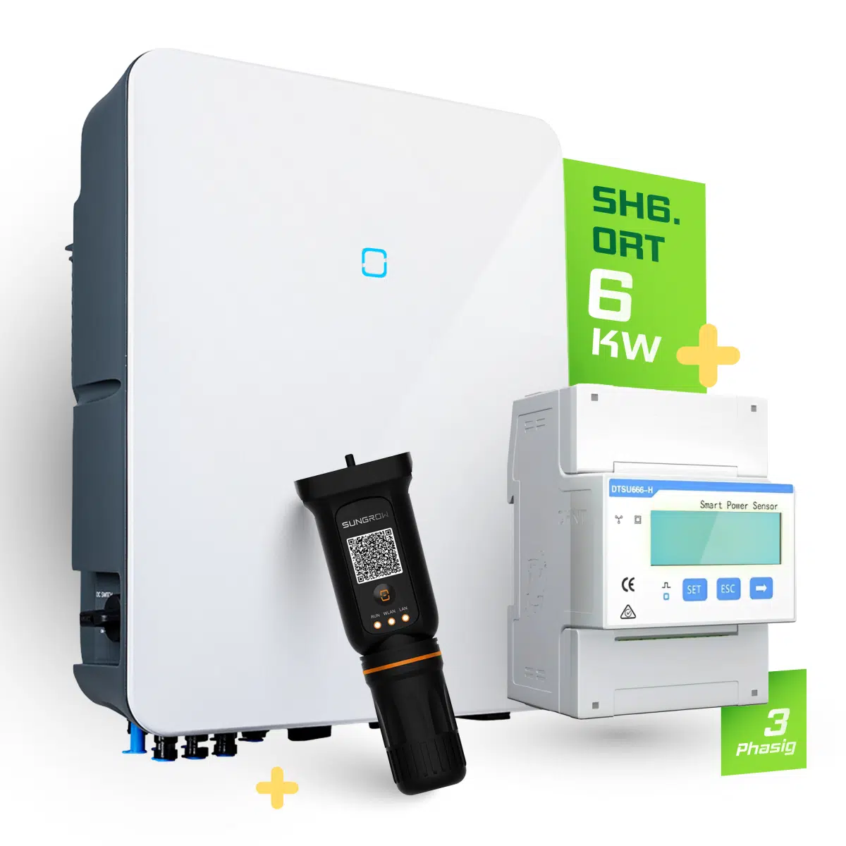 Sungrow 3PH Hybrid Wechselrichter 6kW (SH6.0RT) inkl. Smartmeter und Wifistick