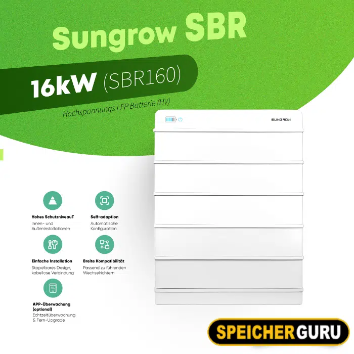 Sungrow SBR Hochspannungs LFP Batterie 16,0kW (SBR160) – Bild 2