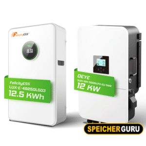 DEYE SUN-12K-SG04LP3-EU 12kW Hybrid-Wechselrichter mit 12,5kWh Felicity LUX-E-48250LG03 Speicher