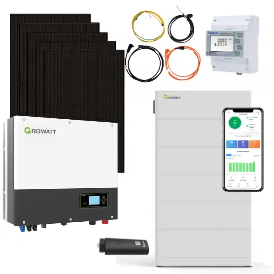 10 kWp Jolywood Solar 430W Fullblack & 10 kW Growatt SPH10000TL3-BH-UP Wechselrichter mit 12,8kWh Growatt ARK H Speicher