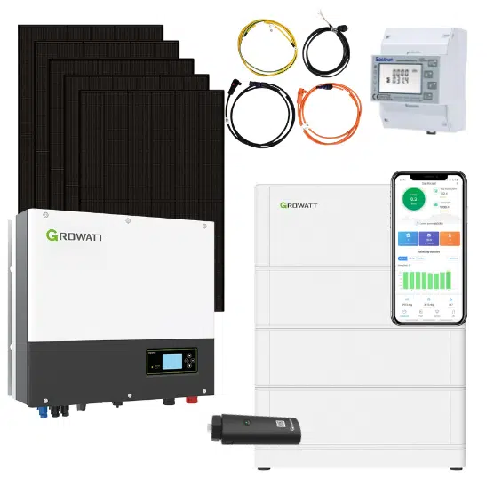 10 kWp Jolywood Solar 430W Fullblack & 10 kW Growatt SPH10000TL3-BH-UP Wechselrichter mit 7,6kWh Growatt ARK H Speicher