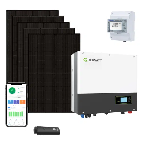 5 kWp Jolywood Solar 430W Fullblack & 4 kW Growatt SPH4000TL3-BH-UP Wechselrichter