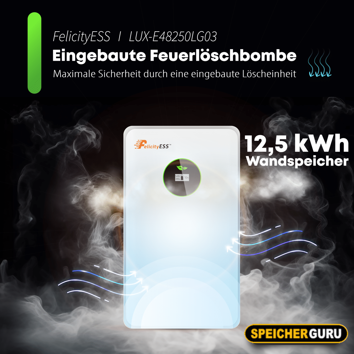 Felicity 12,5kWh Wandspeicher | LUX-E-48250LG03 | Generation 2 | Mit Löschbombe | Versandkostenfrei Aktion – Bild 4