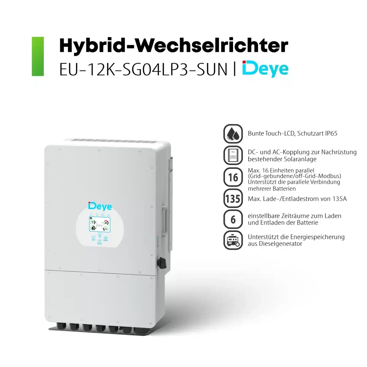 Speicherguru 12.32 kWp Komplettset Photovoltaikanlage | Bifacial & Fullblack| 12 kW Deye | Pytes Speicher (Optional) – Bild 3