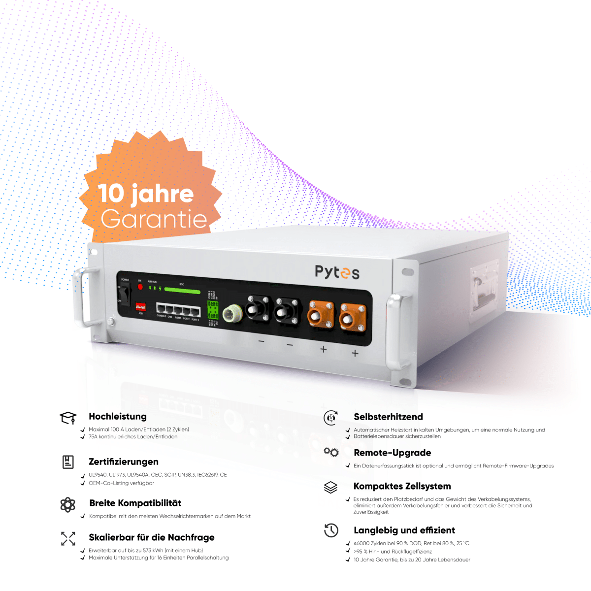 Pytes V5a 5,12kWh Speicher LiFePO4 51,2V 100Ah – Bild 3