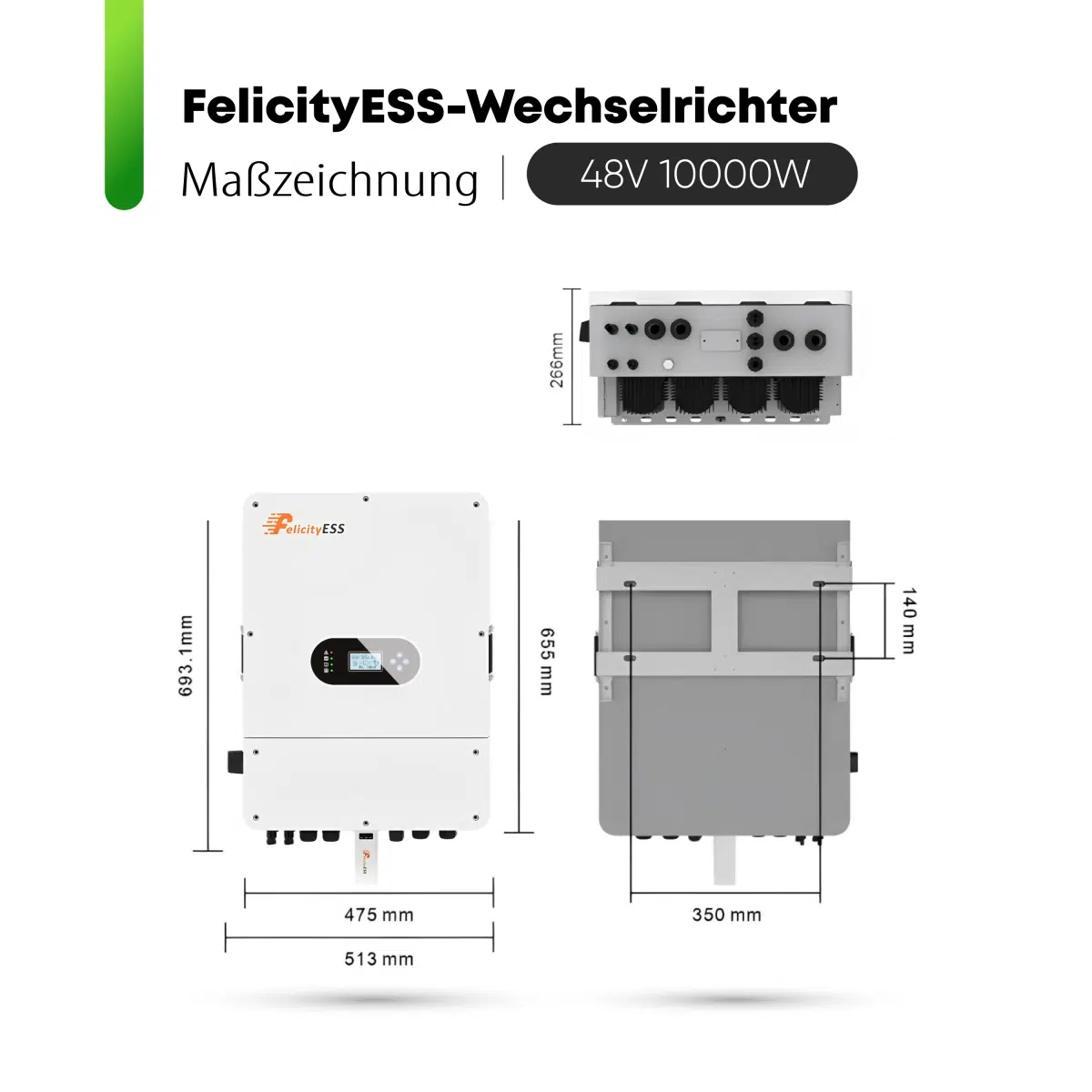 Felicity 10kW T-REX-10KLP3G01 Hybridwechselrichter 3-Phase 10 Jahre Herstellergarantie – Bild 3