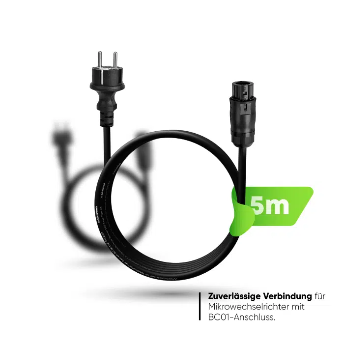 5m Anschlusskabel Betteri BC01 auf Schuko Wechselrichter – Bild 4