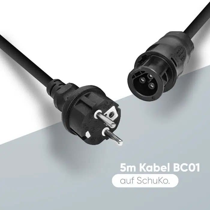 5m Anschlusskabel Betteri BC01 auf Schuko Wechselrichter – Bild 8